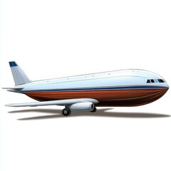 Fototapeta premium Retro Airplane Illustration on White Background