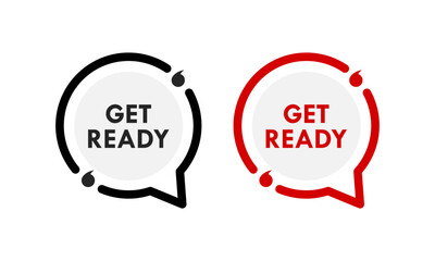 Get ready design logo template illustration