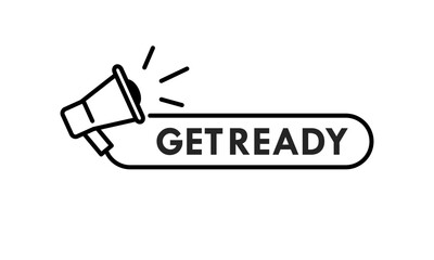 Get ready design logo template illustration