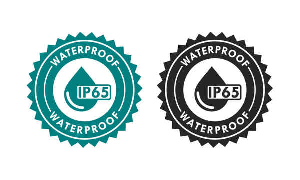 ip65 waterproof design logo template illustration