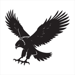 Powerful Falcon Silhouette in Flight