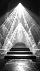 Naklejka premium Abstract Stairway to Light Illustration