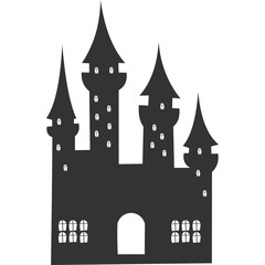 Obraz premium Halloween Castle Silhouette