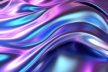 Obraz premium Vibrant iridescent silk abstract illustration