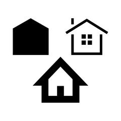 Set of Smart house logo. Smart home logo icon with wireless connection concept.