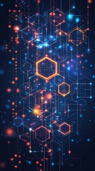 Abstract Digital Network Technology Illustration