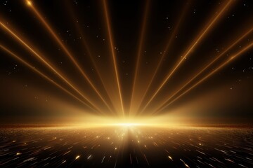 Serene ocean horizon with enlightening rays