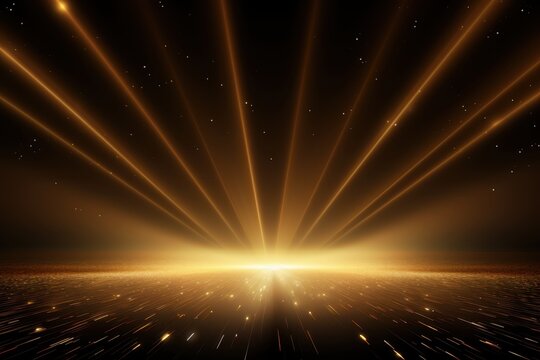 Serene ocean horizon with enlightening rays