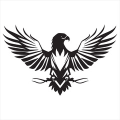 Powerful Eagle Silhouette, Perfect for Logos or Graphics