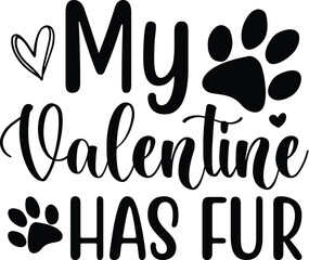 Dog Valentine's Day SVG