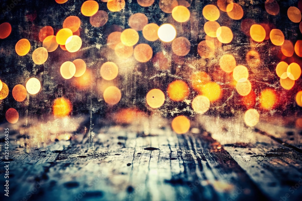 Poster black and white grunge distressed texture background with bokeh effect - abstract stock photo