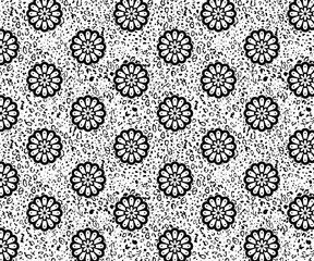 Flower and batik Design pattern Use For Fabric print, background, wallpaper.