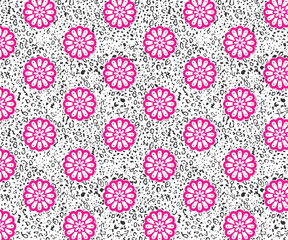Flower design pattern for fabric print