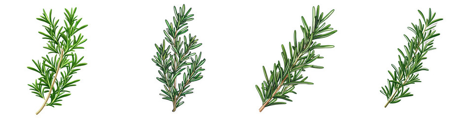 Fototapeta premium Vector Illustration of Stitched Rosemary Sprigs in a Simple and Elegant Design for Culinary and Botanical Use