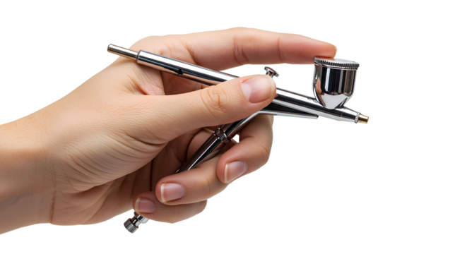 Airbrush Gun used for painting on a transparent PNG background