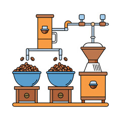 coffee grinder and coffee beans