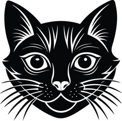 Cat head silhouette