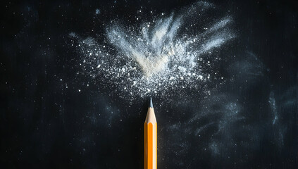Fototapeta premium Pencil Explosion: Graphite Dust Art