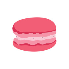 Cute pink strawberry macaron, macaroon pastry sweet food dessert