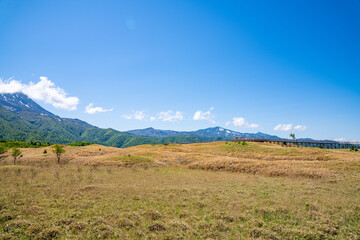 知床五湖の遊歩道から見た景色、日本、北海道、5月