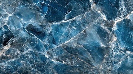 Obraz premium Abstract Blue Marble Texture with Veins and Fractures for Backgrounds and Overlays