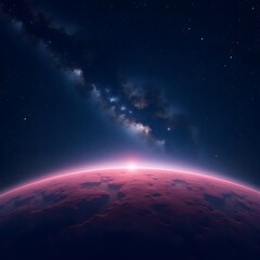 Naklejka premium Enchanting Night Sky Infrared Photography for 