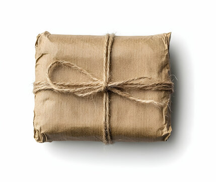 Rustic Brown Package Tied with Twine: A Simple Gift