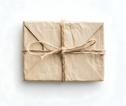 Rustic Brown Package Tied with Twine
