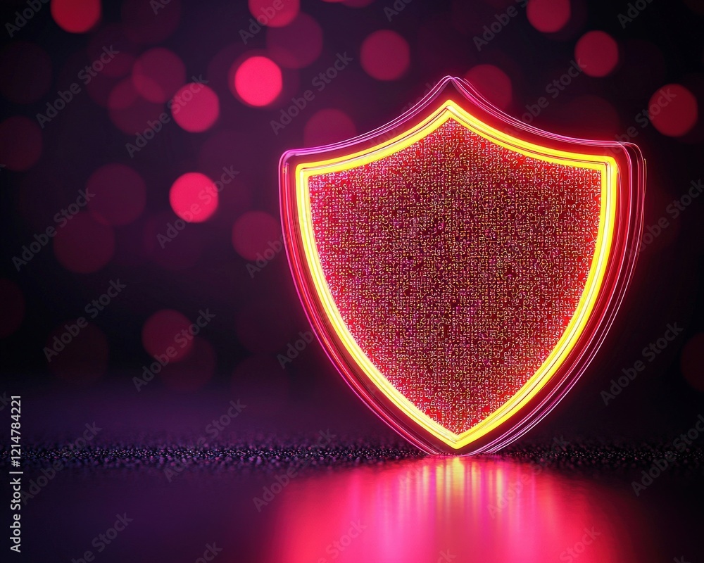 Poster a glowing shield icon representing secure customer data management.