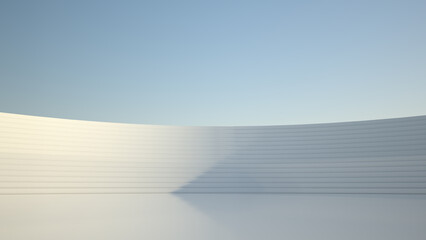 Background of an empty arena and a clear sky