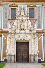 Entrance of the Palacio de la Merced located in Córdoba, Andalusia, Spain.  It is a historical building.