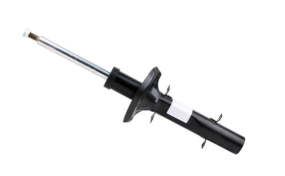Car shock absorber isolated on white background.