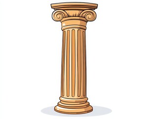 Classic Roman Column Illustrates Architectural Elegance and Strength