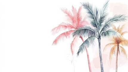 Fototapeta premium Palm oil production growth copy space vibrant palette Double exposure silhouette with palm plantations and growth arrows