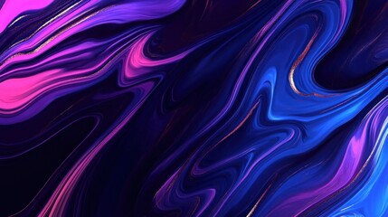 Abstract Fluid Art with Swirling Colors and Gold Accents for Modern Designs