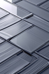 Obraz premium grey tile floor isolated Stock Photos Pictures & Royalty Abstract Geometric Pattern Lines Tessellation and Modern Art Aesthetic on White Background with Perspective View Stock Photos & Royalty Images