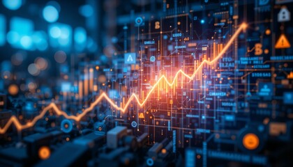 Obraz premium Dynamic Data Visualization with Trending Graphs