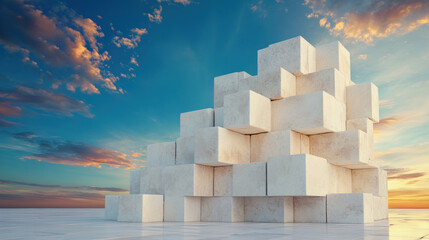 Metaphor, A high-fidelity image visualizing the metaphor of a "tower of strength," ideal for conceptual and motivational themes.