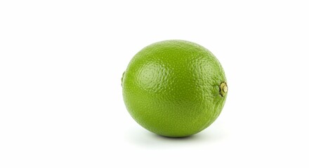 Fresh Green Lime Citrus Fruit Healthy Food Isolated on White Background