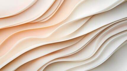 Obraz premium Soft Pastel Gradient Fluid Waves Forming Abstract Textured Background