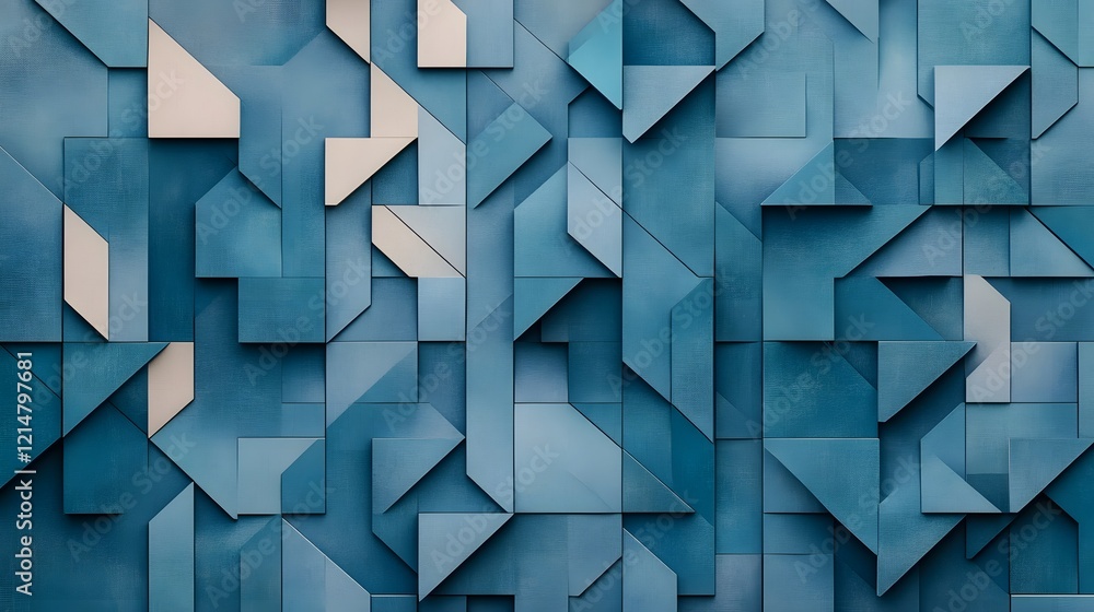 Poster abstract geometric pixelated texture background with layered cubic design elements