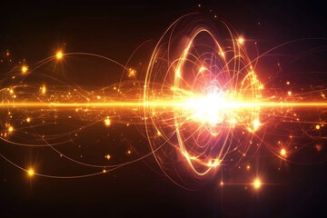 Vibrant Energy Burst in Space Background