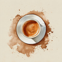 Elegant Coffee Cup on Textured Surface for Beverage Enthusiasts