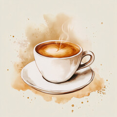 Elegant Coffee Cup on Textured Surface for Beverage Enthusiasts