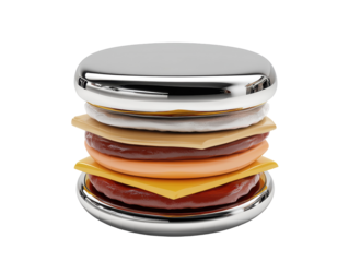 Isolated Layered Metallic Hamburger