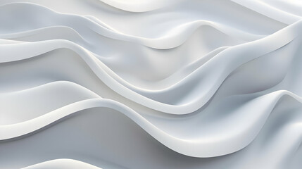 Obraz premium Abstract White Background with Soft Waves Flowing Gently across the Frame