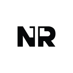 NR monogram logo design letter text name symbol monochrome logotype alphabet character simple logo