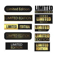 limited edition golden label or badge design