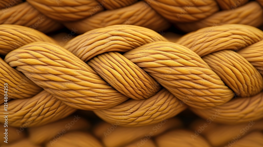 Poster intricate braided ropes forming dynamic 3d texture and pattern