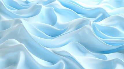 Obraz premium Flowing blue silk fabric studio textures softness